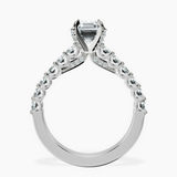 10kt White Gold Austria Cathedral Lab Diamond Ring side right image one