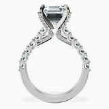 Platinum Austria Cathedral Lab Diamond Ring side right image one