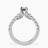 Platinum Austria Cathedral Lab Diamond Ring side right image one