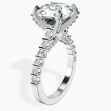 10kt White Gold Austria Cathedral Lab Diamond Ring standing product image one