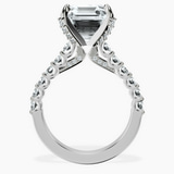 10kt White Gold Austria Cathedral Lab Diamond Ring side right image one