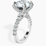 Platinum Austria Cathedral Lab Diamond Ring standing product image one