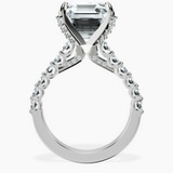 Platinum Austria Cathedral Lab Diamond Ring side right image one
