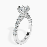 14kt White Gold Austria Cathedral Lab Diamond Ring standing product image one