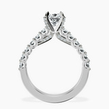 14kt White Gold Austria Cathedral Lab Diamond Ring side right image one