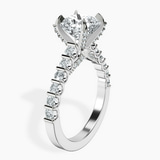 Platinum Austria Cathedral Lab Diamond Ring standing product image one