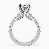 Platinum Austria Cathedral Lab Diamond Ring side right image one