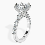 Platinum Austria Cathedral Lab Diamond Ring standing product image one