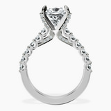 10kt White Gold Austria Cathedral Lab Diamond Ring side right image one