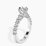 Platinum Austria Cathedral Lab Diamond Ring standing product image one