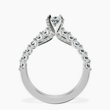 Platinum Austria Cathedral Lab Diamond Ring side right image one