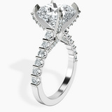 10kt White Gold Austria Cathedral Lab Diamond Ring standing product image one