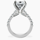 Platinum Austria Cathedral Lab Diamond Ring side right image one