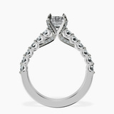 Platinum Austria Cathedral Lab Diamond Ring side right image one
