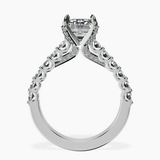 Platinum Austria Cathedral Lab Diamond Ring side right image one