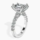 Platinum Austria Cathedral Lab Diamond Ring standing product image one
