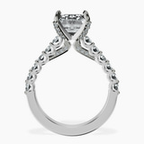 Platinum Austria Cathedral Lab Diamond Ring side right image one