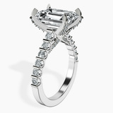 Platinum Austria Cathedral Lab Diamond Ring standing product image one