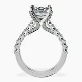 Platinum Austria Cathedral Lab Diamond Ring side right image one