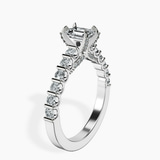 Platinum Austria Cathedral Lab Diamond Ring standing product image one
