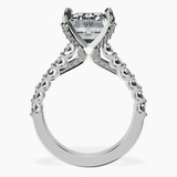 Platinum Austria Cathedral Lab Diamond Ring side right image one
