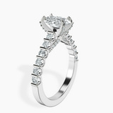 Platinum Austria Cathedral Lab Diamond Ring standing product image one