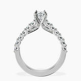 Platinum Austria Cathedral Lab Diamond Ring side right image one