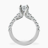 Platinum Austria Cathedral Lab Diamond Ring side right image one