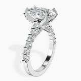 Platinum Austria Cathedral Lab Diamond Ring standing product image one