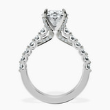Platinum Austria Cathedral Lab Diamond Ring side right image one
