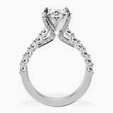 Platinum Austria Cathedral Lab Diamond Ring side right image one