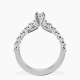 Platinum Austria Cathedral Lab Diamond Ring side right image one