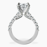 Platinum Austria Cathedral Lab Diamond Ring side right image one