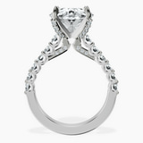 14kt White Gold Austria Cathedral Lab Diamond Ring side right image one