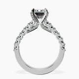 14kt White Gold Austria Cathedral Lab Diamond Ring side right image one