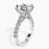 Platinum Austria Cathedral Lab Diamond Ring standing product image one