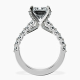 Platinum Austria Cathedral Lab Diamond Ring side right image one