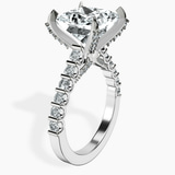 10kt White Gold Austria Cathedral Lab Diamond Ring standing product image one