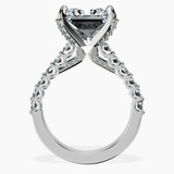 10kt White Gold Austria Cathedral Lab Diamond Ring side right image one