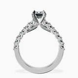 Platinum Austria Cathedral Lab Diamond Ring side right image one