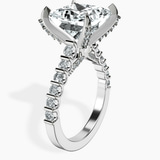 Platinum Austria Cathedral Lab Diamond Ring standing product image one