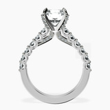 Platinum Austria Cathedral Lab Diamond Ring side right image one