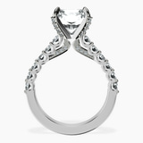 Platinum Austria Cathedral Lab Diamond Ring side right image one