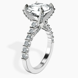 Platinum Austria Cathedral Lab Diamond Ring standing product image one