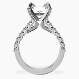 Platinum Austria Cathedral Lab Diamond Ring side right image one