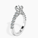Platinum Austria Cathedral Lab Diamond Ring standing product image one