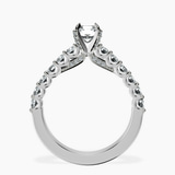 Platinum Austria Cathedral Lab Diamond Ring side right image one