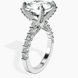Platinum Austria Cathedral Lab Diamond Ring standing product image one
