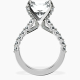 Platinum Austria Cathedral Lab Diamond Ring side right image one