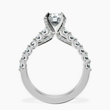 Platinum Austria Cathedral Lab Diamond Ring side right image one